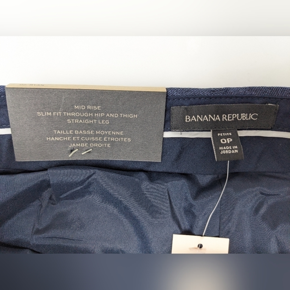 Banana Republic Ryan slim wool blend pants size 0P - Picture 8 of 14